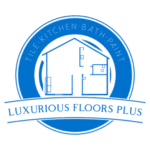 luxurious floors plus blue logo transparents background